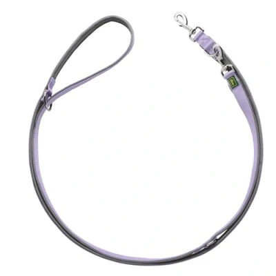 Image of HUNTER Neoprene Adjustable Lead Colour: Lavender Grey, Durable Nylon, 3 Way Adjustment, Soft Padding, Ideal for Everyday Use and Training, Size: 10 200