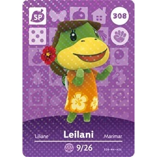 Image of Nintendo Leilani Animal Crossing Happy Home Designer Series 4 Amiibo Card 308/400