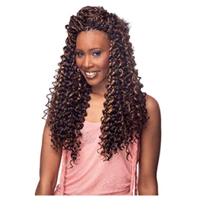 Image of Cherish Bulk Synthetic Braid Long Curly Hair Extension Braids Spanish Curl 22&#039;&#039; color 613