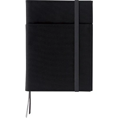 Image of Kokuyo Systemic Refillable Notebook Cover Twin Ring with Edge Title A5 (5.8&quot; X 8.3&quot;) Normal Rule 28 Lines 50 Sheets Black