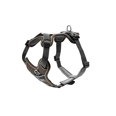 Image of HUNTER Brown/Grey Dog Harness 31 42&quot;
