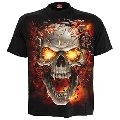 Image of Spiral Skull Blast T Shirt Black XXL