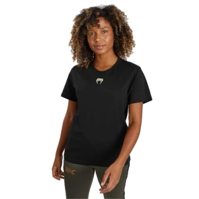 Image of Venum, UFC Adrenaline Fight Week Women’s Short Sleeve Cotton T Shirt, Women&#039;s, L, Black