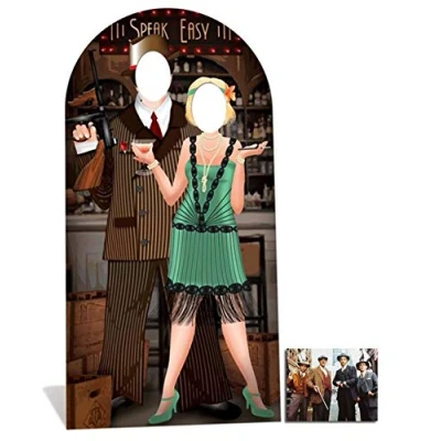 Image of Fan Pack Roaring 1920s Speakeasy Lifesize Cardboard Cutout/Standee Gangsters and Molls Includes 8x10 (20x25cm) Star Photo