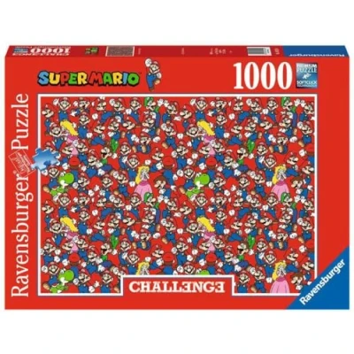 Image of Ravensburger Super Mario Challenge Puzzle 1000 Piece Jigsaw Puzzles for Adults &amp; Kids Age 12 Years Up, Yellow