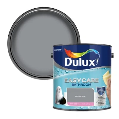 Image of Dulux Easycare bathroom Soft Sheen Paint Natural Slate 2.5L