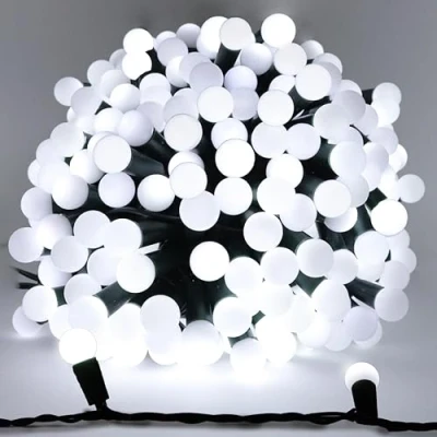 Image of Christmas Concepts® 300 30m/98ft White LED Berry Lights with 8 Function Controller Indoor/Outdoor Energy Efficient A++