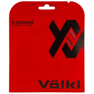 Image of Volkl V Square Tennis Racquet String Ultimate Spin &amp; Firm Feel Co Polymer Shape (Lava, 19, Set)