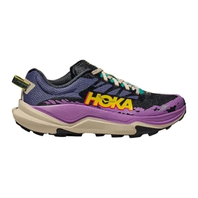 Image of HOKA Torrent Trail running shoes, Women&#039;s, Size: 4.5, Mountain iris/oatmeal Textile/synthetics