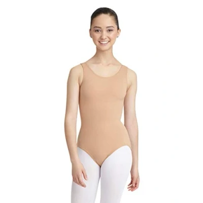 Image of Capezio Women&#039;s Team Basic Tank Leotard, Light Suntan, M UK