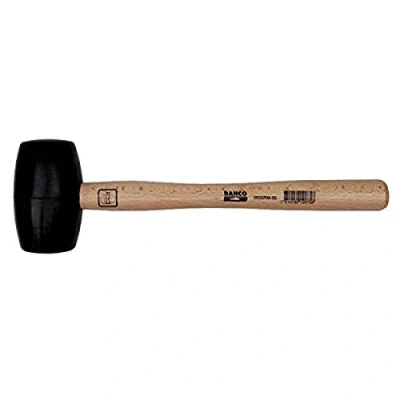 Image of Bahco 3625RM 55 Rubber Mallet with Wooden Handle, Multi Colour, 250 g 320 mm