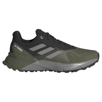 Image of adidas Men&#039;s Terrex Soulstride RAIN.RDY Trail Running Shoes, Olive strata/Solid Grey/core Black, 6.5 UK