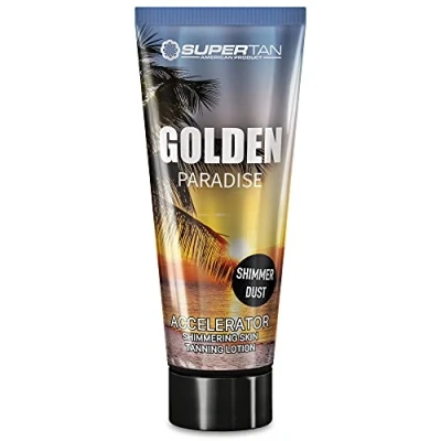 Image of SuperTan Golden Paradise Shimmer Dust Accelerator Tanning Lotion (200ml)