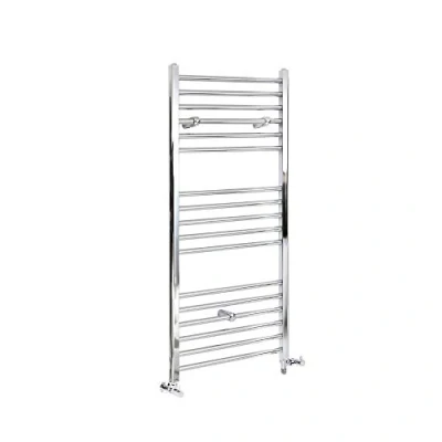 Image of Milano Kent Chrome Dual Fuel Straight Heated Towel Rail 1200mm x 400mm