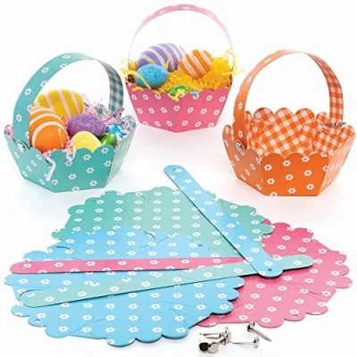 Image of Baker Ross Spring Basket Kits Pack of 8, Easter Craft for Kids (FC631)