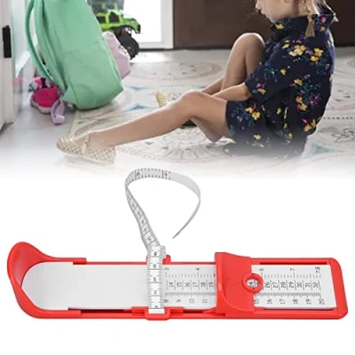 Image of Brrnoo Kids Foot Measurer Gauge Device,Foot Measuring device sizer and measure Shoes Size Ruler Tool for Baby Toddler Adults(Red)