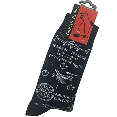 Image of Tie studio Principles of Flight Socks in Navy