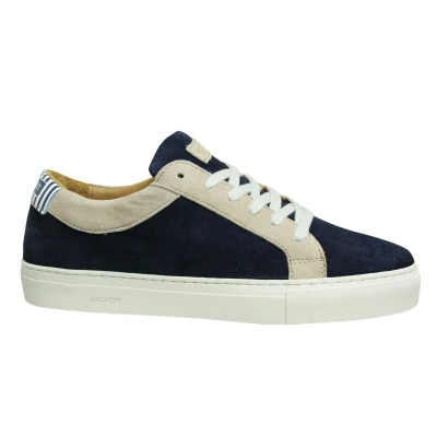 Image of Hackett London Hunt Multi Colour Navy Lace Up Mens Cupsole Shoes HMS20809 5DD