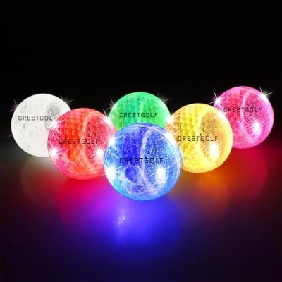 Image of KOFULL Led Golf Balls Distance Practice For Night Training Flesh Bright Mixed Color Pack of 6 pcs