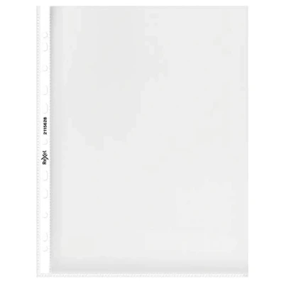 Image of Rexel Premium A4 Punched Pockets, Maxi Extra Capacity, Embossed, Pack of 25, 2115628