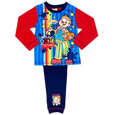Image of Kids Essentials Boys Baby Mr Tumble Something Special Pyjamas Character Nightwear (Mr Red, 2 3 Years)