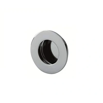 Image of Flush Small Circular Recessed Sliding Door Pull Handle 48mm Satin Stainless Steel
