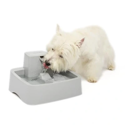 Image of PetSafe Drinkwell 1 Gallon (128 Ounce) Medium Pet Fountain Cat or Breed Dog Water Dishwasher Safe Filtered Dispenser with Flow Control Filters Included Easy to Clean