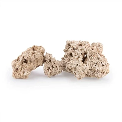 Image of TM Aquatix Aquarium Rock Fish Tank Stones Limestone Ideal for Malawi Cichlid Improves Water Parameters (5kg, Light Limestone)