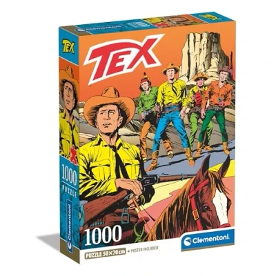 Image of Clementoni 39840 Jigsaw Puzzle Tex 1000, Comic Puzzle, Author Illustrations, Vertical, Fun for Adults, Made in Italy, 1000 Pieces
