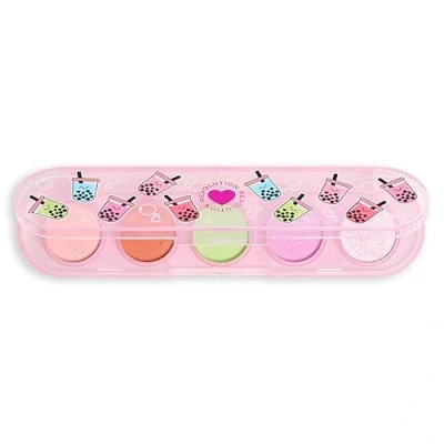 Image of I Heart Revolution Bubble Tea Mini Matchi Palette, Shimmer &amp; Matte Eye Palette With 5 Shades, Vegan Cruelty Free