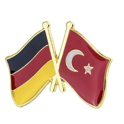 Image of Patch Nation Turkey Germany Friendship Flag Metal Pin Badge Brooch