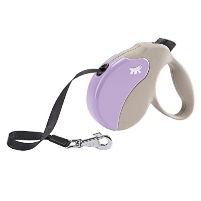 Image of Ferplast Retractable Dog Lead Extendible Leash AMIGO TAPE L, Extendable tape, 5 m, max 50 kg, Lilac