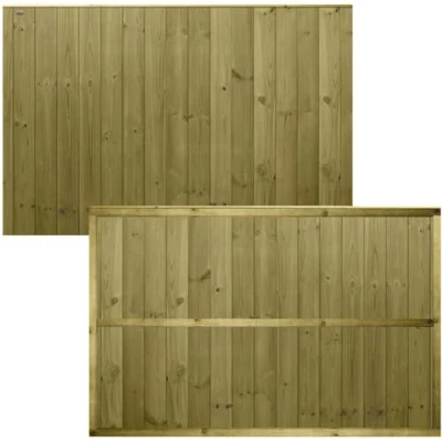 Image of Premier Garden Supplies ULTIMATE Tongue &amp; Groove Fence Panel Width: 6ft (183cm) x Height: 4ft (120cm) Vertical Smooth Planed T&amp;G Fully Framed Strong Boundary Fencing Panels with Capping