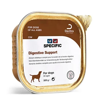 Image of DECHRA Veterinary Products SPECIFIC CIW Digestive Support Wet Food for Dogs Improves Intestinal Flora Easily Digestible Low Fibre with Postbiotics All Ages 6 x 300 g