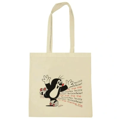 Image of Logoshirt® The little Mole I Roller Skates Printed Tote Bag Shopping 100% Cotton Resuable With Long Handles natural Licensed Design
