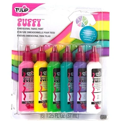 Image of I Love To Create Tulip Dimensional Fabric Paint 6pk Puffy, 37 ml (Pack of 6)