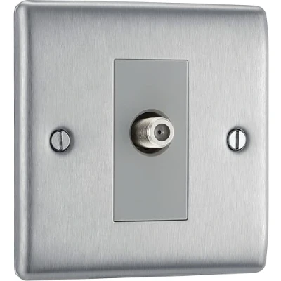 Image of BG Electrical Single Satellite Connection Socket