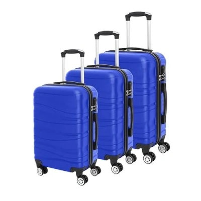 Image of LUGGIT 3 Pcs Travel Ready Luggage Suitcases 40L, 68L, 100L Sizes, ABS Hard Shell &amp; Smooth 360 4 Wheel Spinner Trolley Strong Lightweight with Telescopic Comfy Handle