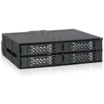 Image of Icy Dock ToughArmor MB607SP B SATA Hot Swap Rack for 4 x 2.5 Inch (6.4 cm) SSD/HDD, Solid Metal