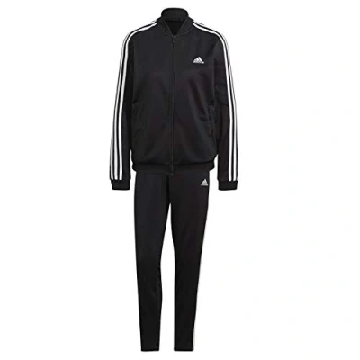 Image of adidas Women&#039;s Essentials 3 Stripes Track Suit, Black, S