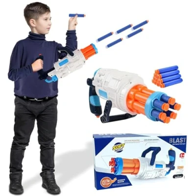 Image of koolbitz Indoor and Outdoor Power Popper Gun Toy Pack With Soft Foam Bullets Kids Toys UK