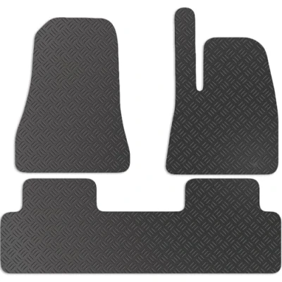 Image of Carsio Car Mats For Tesla Model 3 2021+ Onwards Tailored Fit Rubber Floor Mat Set Complete Accessory Black Custom Fitted Anti Slip Backing, Heavy Duty &amp; Waterproof
