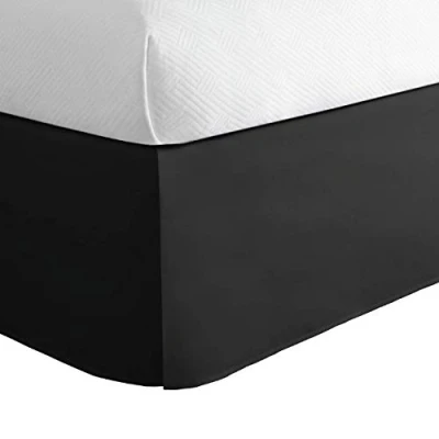 Image of TODAY&#039;S HOME Classic Tailored, Microfiber, 14&quot; Drop Length Bed Skirt Dust Ruffle, Full, Black