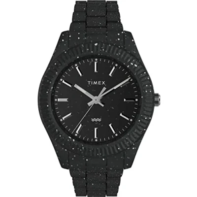 Image of Timex Men&#039;s Trend 42 mm Watch Black Eco Friendly Bracelet Dial Case TW2V77000