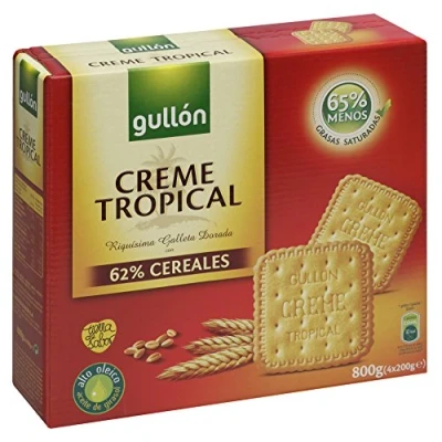 Image of Gullón Creme Tropical Biscuit 800 gr. [Pack of 3]