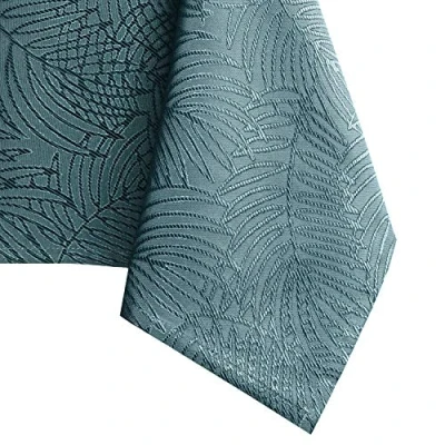 Image of AmeliaHome Tablecloth Table Cover Tablecloths 110 x 180 cm Lotus Effect Water Repellent Leaves Gaia Petrol 3241