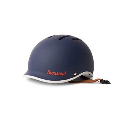 Image of Thousand Bike Helmet for Adults Heritage Collection Safety Certified Bicycle Skateboard Road Skating Roller Skates Cycling (Thousand Navy 2.0, Medium)