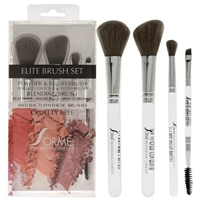 Image of Sorme Cosmetics Elite Brush Set For Women 4 Pc Powder and Blush 968, Angled Contour 969, Blending 971, Dual Ended 972