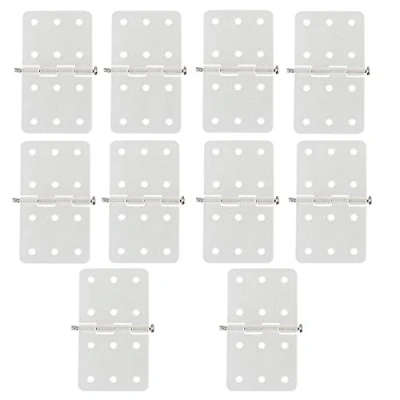 Image of ZIJIA 10pcs 28x16mm Rectangle Beige Foldable and Durable Plastic Pinned Hinges for DIY RC Airplane