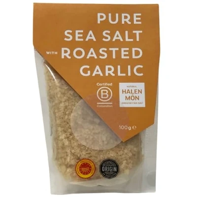 Image of Halen Mon Pure Sea Salt with Roasted Garlic 100g